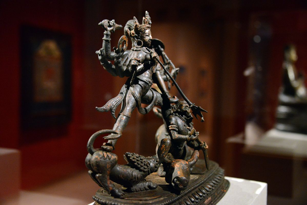13-2 The Goddess Durga Slaying Mahisha, 14C, Nepal - New York Metropolitan Museum Of Art